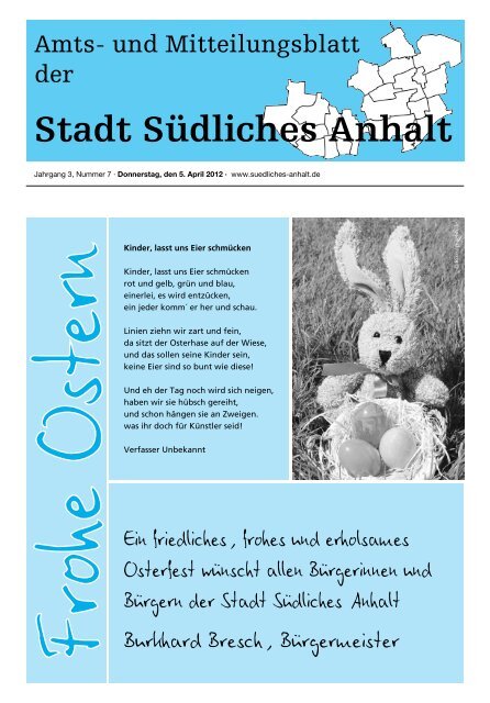 Donnerstag, der 5. April 2012 - Stadt SÃ¼dliches Anhalt