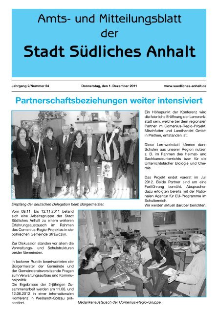 Amtsblatt Nr. 24 - Stadt SÃ¼dliches Anhalt