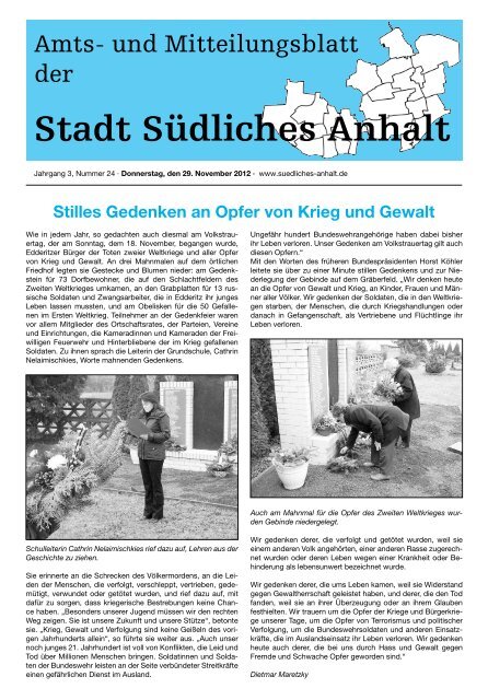 Amtsblatt Nr. 24 - Stadt SÃ¼dliches Anhalt