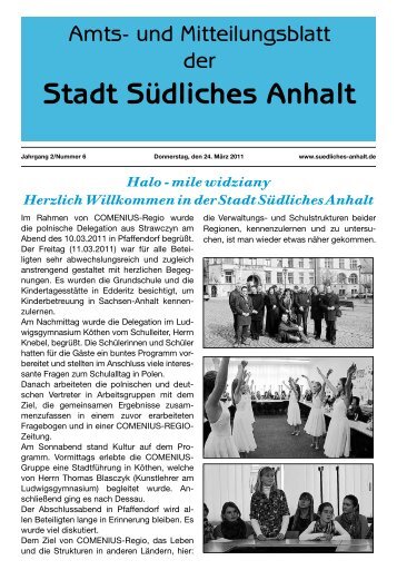 Amtsblatt Nr. 6 - Stadt SÃ¼dliches Anhalt