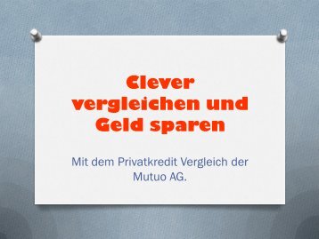 Clever vergleichen und Geld sparen