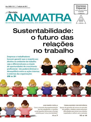 Sustentabilidade: o futuro das relaÃ§Ãµes no trabalho - Anamatra