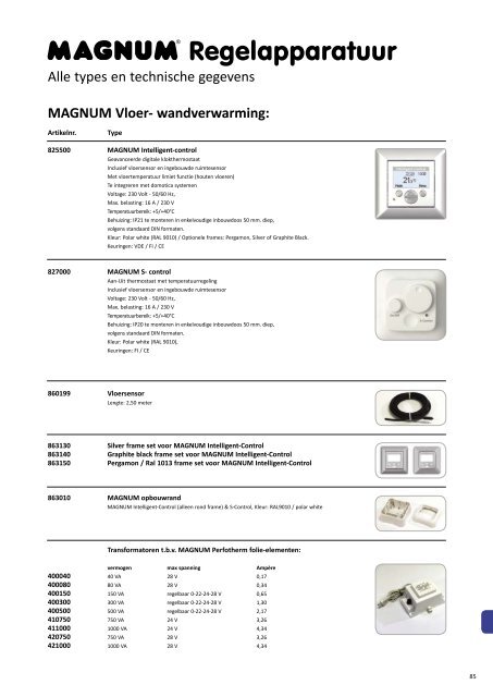 Thermostaten - documentatie