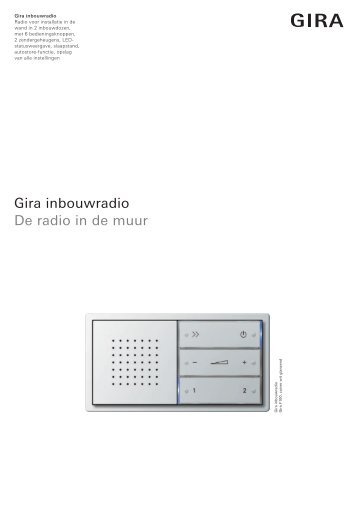 Gira inbouwradio De radio in de muur - documentatie