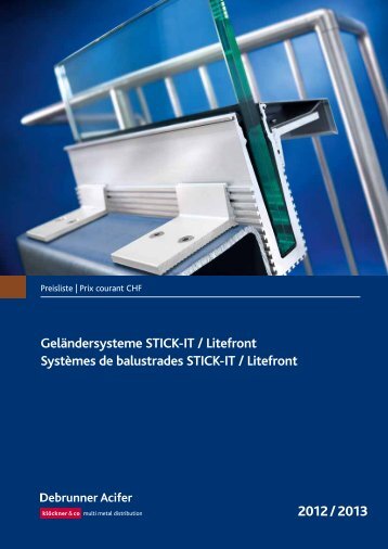 Geländersysteme STICK-IT / Litefront  Systèmes de balustrades ...