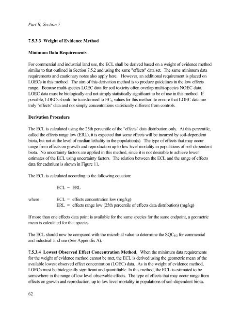 Protocol for the Derivation of Environmental and Human ... - CCME