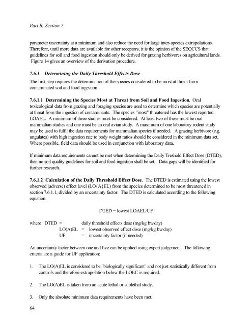 Protocol for the Derivation of Environmental and Human ... - CCME