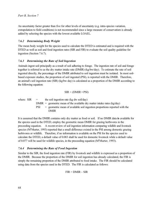 Protocol for the Derivation of Environmental and Human ... - CCME