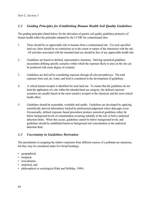 Protocol for the Derivation of Environmental and Human ... - CCME