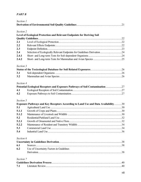 Protocol for the Derivation of Environmental and Human ... - CCME