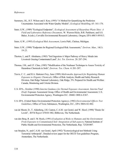 Protocol for the Derivation of Environmental and Human ... - CCME