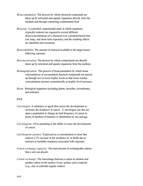 Protocol for the Derivation of Environmental and Human ... - CCME