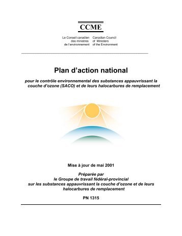 Plan d'action national pour le contrÃ´le environnemental des ... - CCME