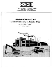 National Guidelines for Decommissioning Industrial Sites - CCME
