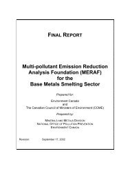 (MERAF) for the Base Metals Smelting Sector - CCME