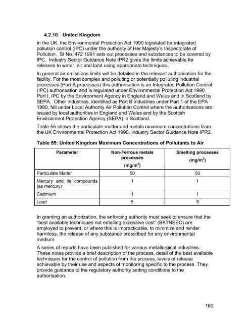 (MERAF) for the Base Metals Smelting Sector - CCME