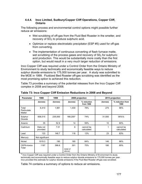 (MERAF) for the Base Metals Smelting Sector - CCME