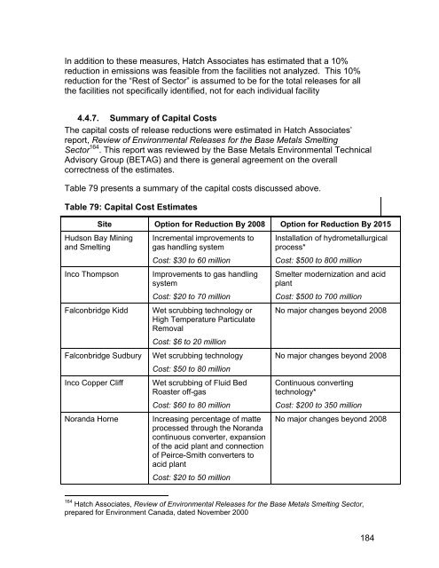 (MERAF) for the Base Metals Smelting Sector - CCME