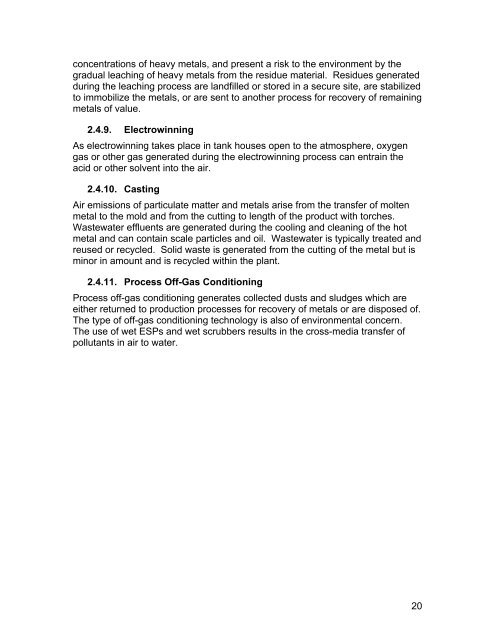 (MERAF) for the Base Metals Smelting Sector - CCME