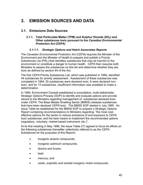 (MERAF) for the Base Metals Smelting Sector - CCME