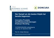 25.09.2009 Der Kampf um die besten Köpfe - EBZ Business School