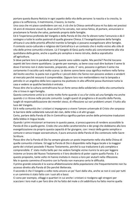 Scarica il documento in formato pdf - Centro Missionario Diocesano ...