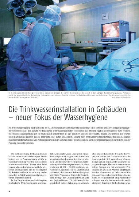 IKZ Haustechnik - Sonderheft Trinkwasserhygiene