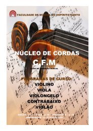 PROGRAMA DO NÚCLEO DE CORDAS- CFM - Fames