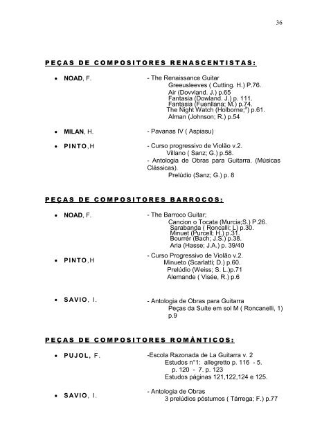 PROGRAMA DO NÚCLEO DE CORDAS- CFM - Fames