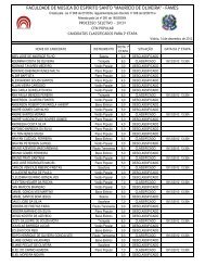 Classificados para a 2ª etapa CFM 2013-1 - Fames