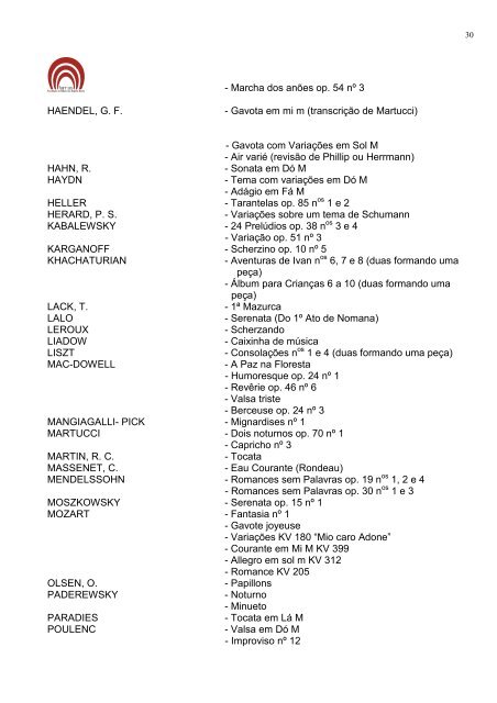 PROGRAMA DE PIANO - CFM - Fames