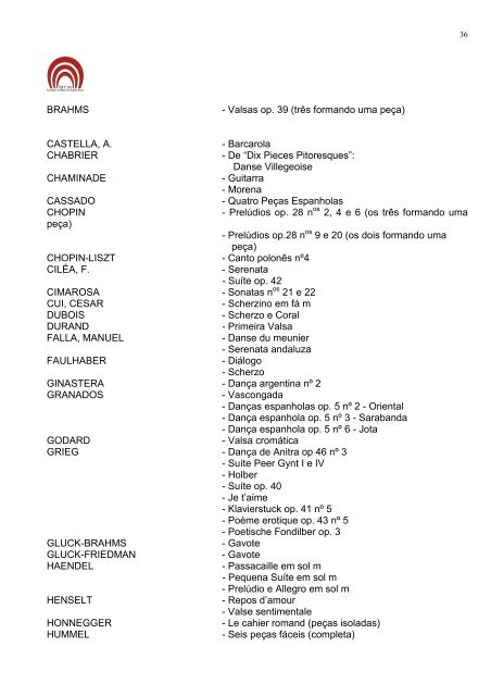 PROGRAMA DE PIANO - CFM - Fames