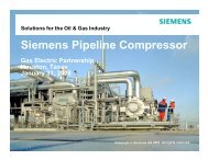 Siemens Pipeline Compressor - Gas/Electric Partnership
