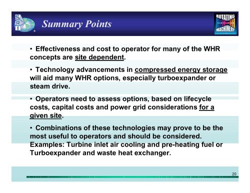 Waste Heat Recovery Technology Overview - Gas/Electric Partnership