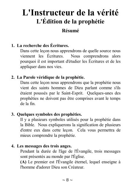 Instructeur de Vérité Vol. 2