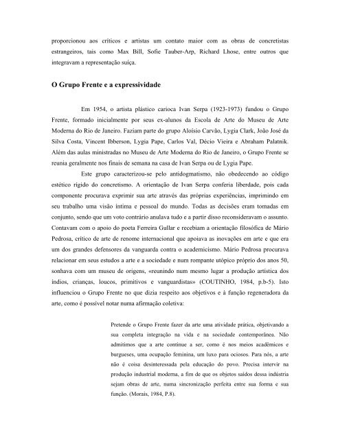 Concretismo e Utopia: a vanguarda artística nos anos 50 Profª. Msc ...