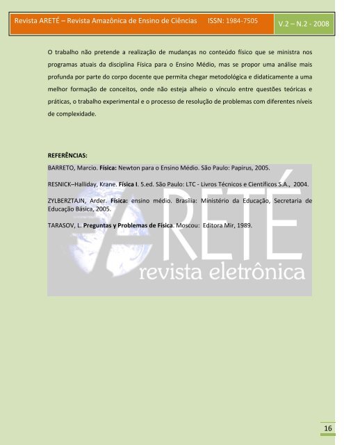 Revista ARETÉ – Revista Amazônica - Revistas.uea.edu.br - uea