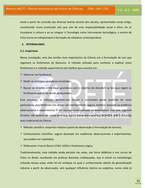 Revista ARETÉ – Revista Amazônica - Revistas.uea.edu.br - uea