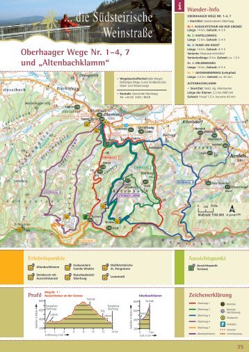 Oberhaager Wege Nr. 1–4, 7 und „Altenbachklamm“ - Weinstrasse