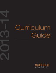 2013-2014 Curriculum Guide - Suffield Academy
