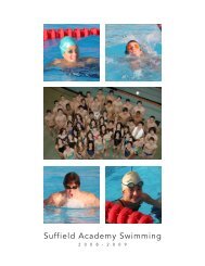 Suffield Academy Swimming