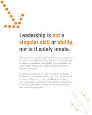 Leadership Brochure - Suffield Academy