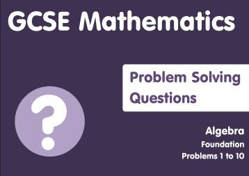 Problem Solving Questions - Suffolk Maths