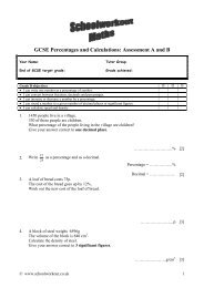 GCSE Percentages and Calculations: Assessment A ... - Suffolk Maths