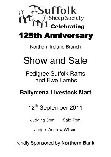Show and Sale - Suffolk Sheep Society