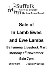 Sale of In Lamb Ewes and Ewe Lambs - Suffolk Sheep Society