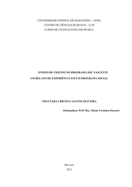 Acessar - Curso de MÃºsica - Universidade Federal do MaranhÃ£o ...