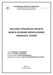 Acessar - Curso de MÃºsica - Universidade Federal do MaranhÃ£o