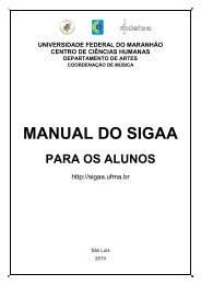 MANUAL DO SIGAA para Alunos - Curso de MÃºsica - Universidade ...