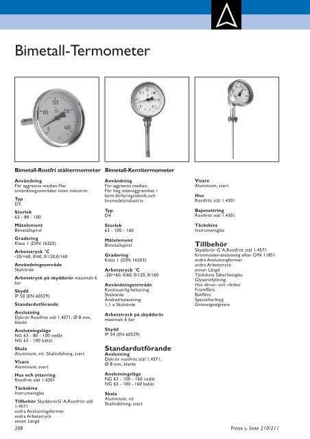 Bimetall-Termometer